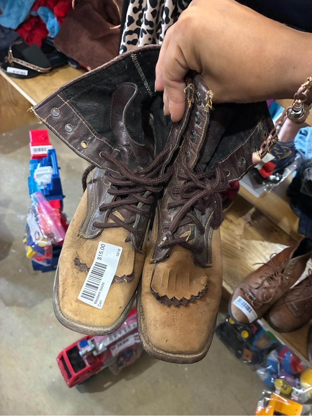 Women’s western lace up boots